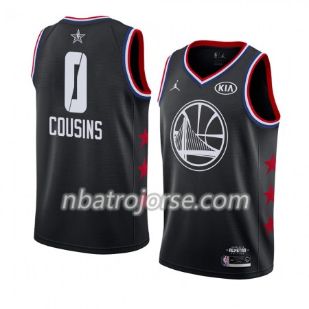 Män Golden State Warriors Tröja DeMarcus Cousins 0 2019 All-Star Jordan Brand Svart Swingman